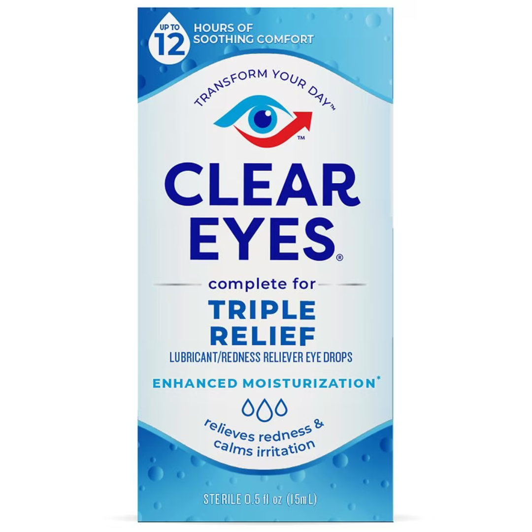 Clear Eyes Triple Action Redness Relief | Oogdruppels - MijnOogdruppels.nl